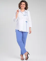 Zestaw Vilena-fashion #954 belyj+goluboj