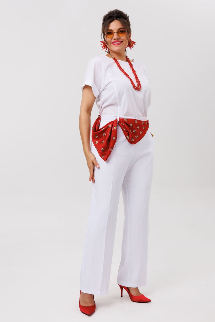 Trousers Anelli Laurel #1540.1 belyj den