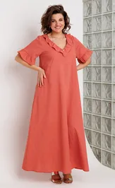 Платье BegiModa 1066 коралл