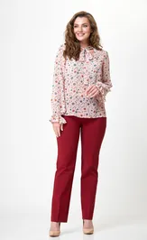 Блуза Anelli Laurel 1233 розовый с цветами