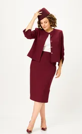 Garnitur Vilena-fashion 1126 burgundi