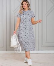 Dress NOVITA #1338-1 seryj