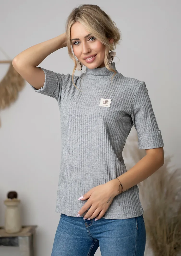 Blouse nika.pl #0302701 Hajdan-27 temno-seryj