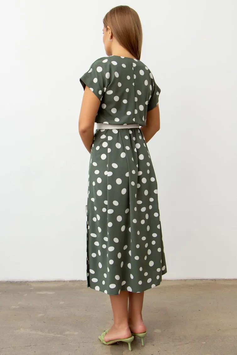 Dress TOOK A LOOK & Angelika #A-229 gorox na olive