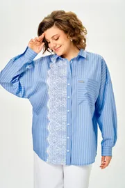 Рубашка Michel Chic арт. 800 голубой ажур