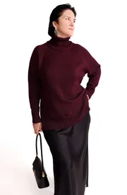 Sweter Romgil #RV0124-ShE5 temno-bordovyj