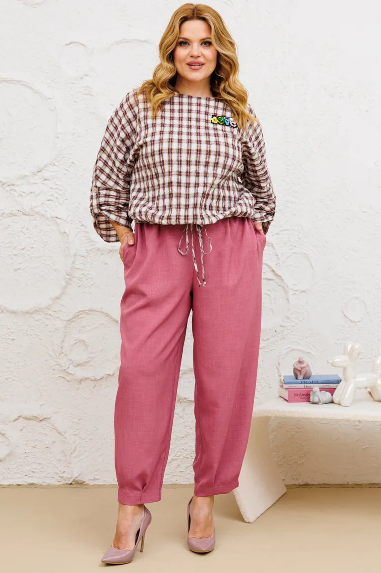 Zestaw Michel Chic #1342/1 kletka, lilovyj