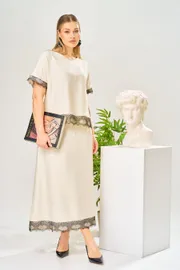 Костюм Ava fashion арт. М-196 молочный-шампанское