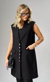 Waistcoat Ava fashion M-242 chernyj