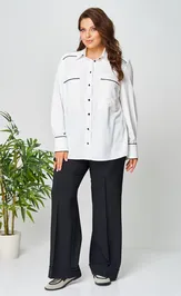 Рубашка Ava fashion М-142 молочный