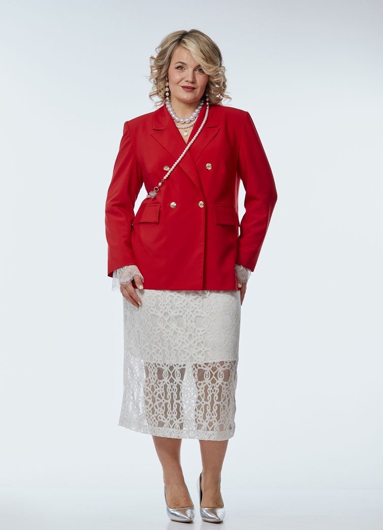 Костюм OVERYOU арт. 244 красный с белым