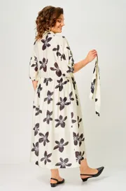 Dress Milora #1451 molochnyj/ temnye cvety