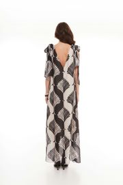 Dress Elema #5K-1434 chyornyj/bezhevyj 164