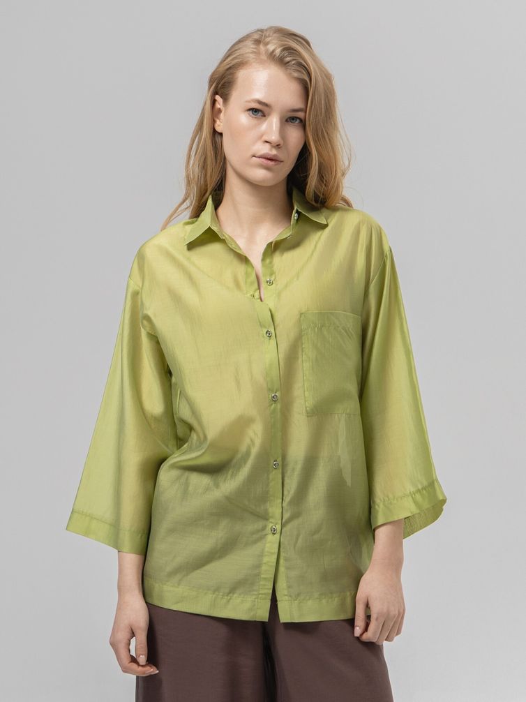 Блузка Romgil арт. РТ0159-ВИ4 зеленое яблоко