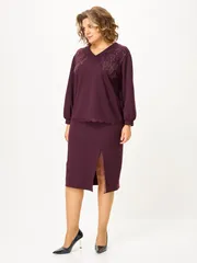 Garnitur Vilena-fashion #1169 burgundi