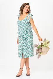 Платье Michel Chic арт. 2130 бирюза цветы