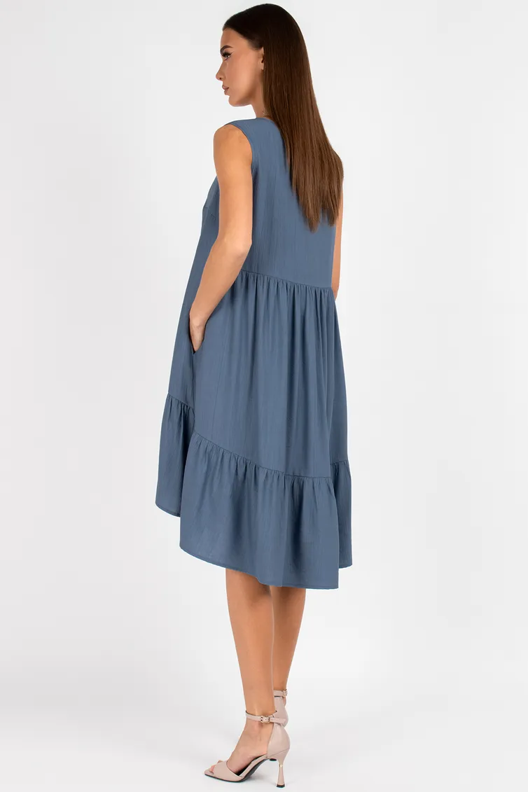 Dress VIZAVI #838 sero-sinij