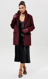 Płaszcz MiSlana 1148 bordo