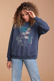 Bluza Linia L #B-1950 marengo/pticy