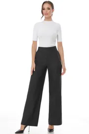 Spodnie DS Trend #Br-0200-0080-02 (pryamye temno-serye s razrezami)