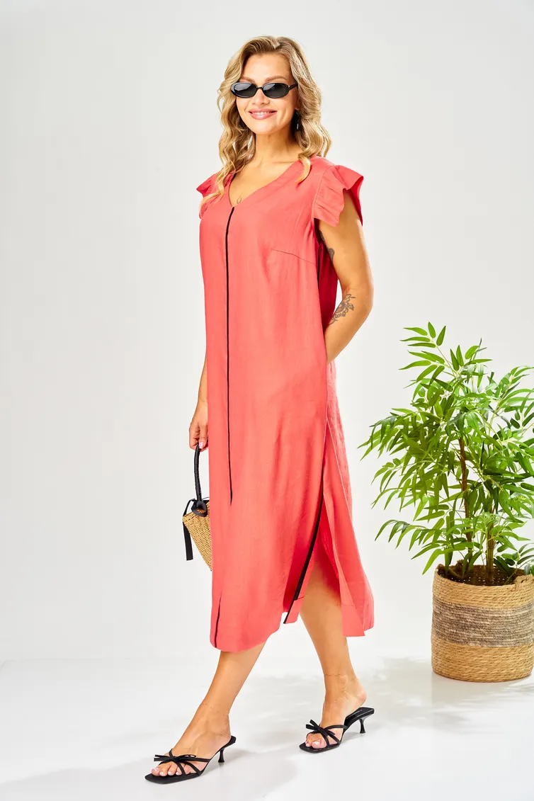 Dress Ava fashion #M-209 korallovyj