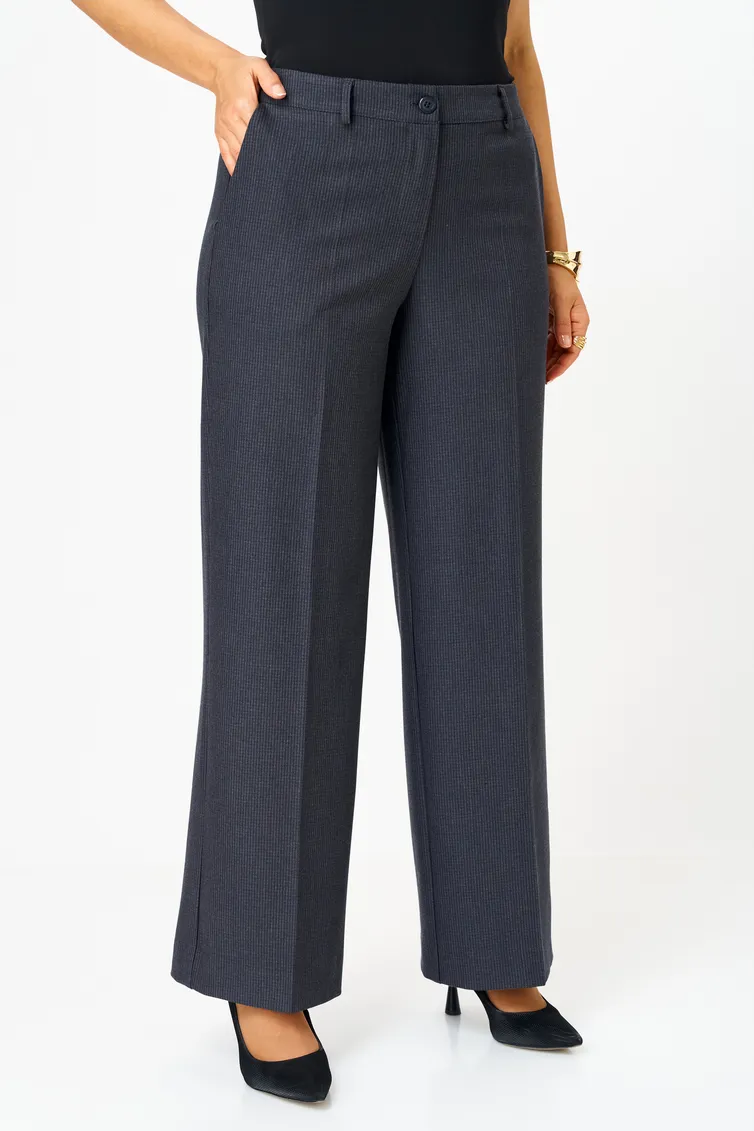 Trousers BelElStyle #601-308 sero-sinyaya kletka
