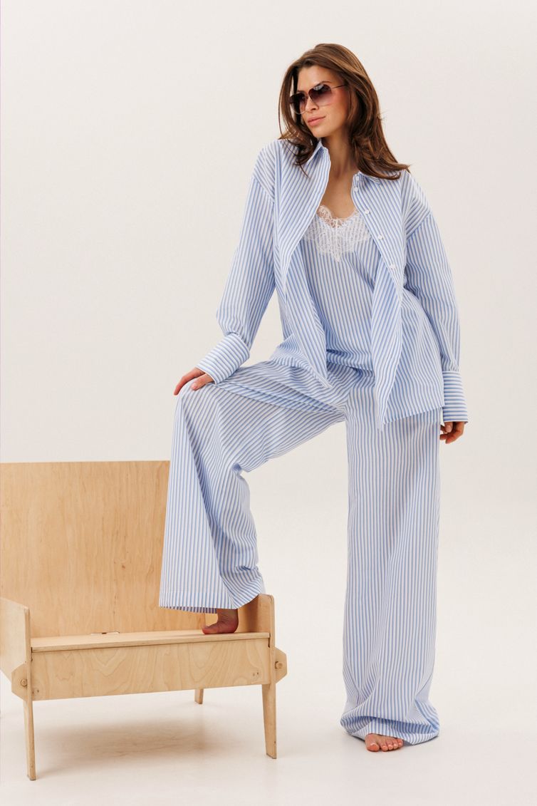 Trousers DILIA #4009 goluboj