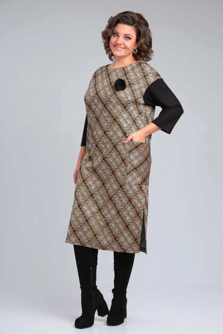 Платье Michel Chic арт. 2150 черн/горч