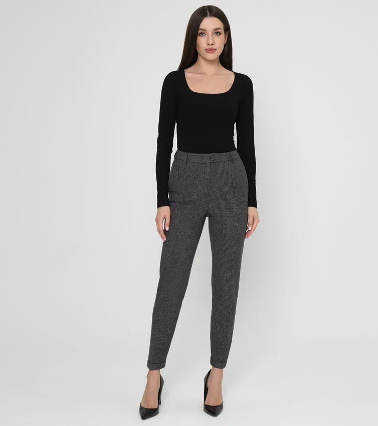 Spodnie Panda #70563w temno-seryj