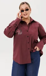 Рубашка Ava fashion М-167 бордовый