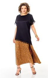 Платье Anastasia 1368 золото/черничный