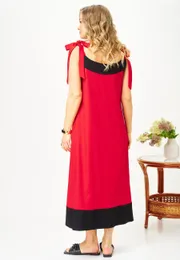 Платье Ava fashion арт. М-185 красный-черный