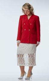 Костюм OVERYOU 244 красный с белым