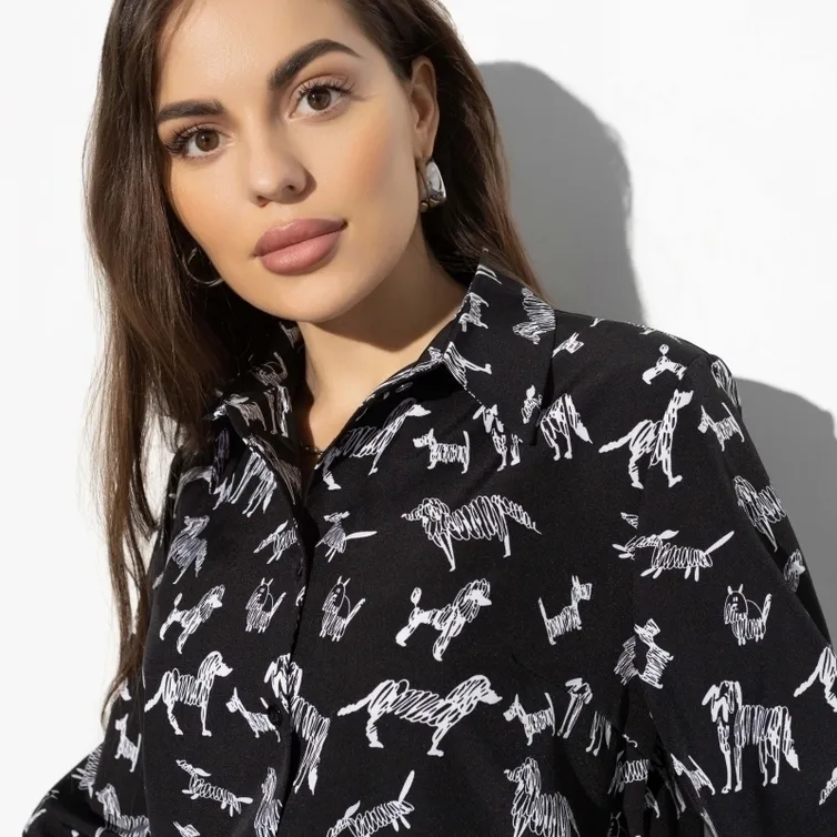 Koszula CHARUTTI #Labirint obeshhanij (black)