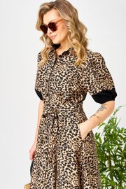 Платье Ava fashion арт. М-194 черный-бежевый