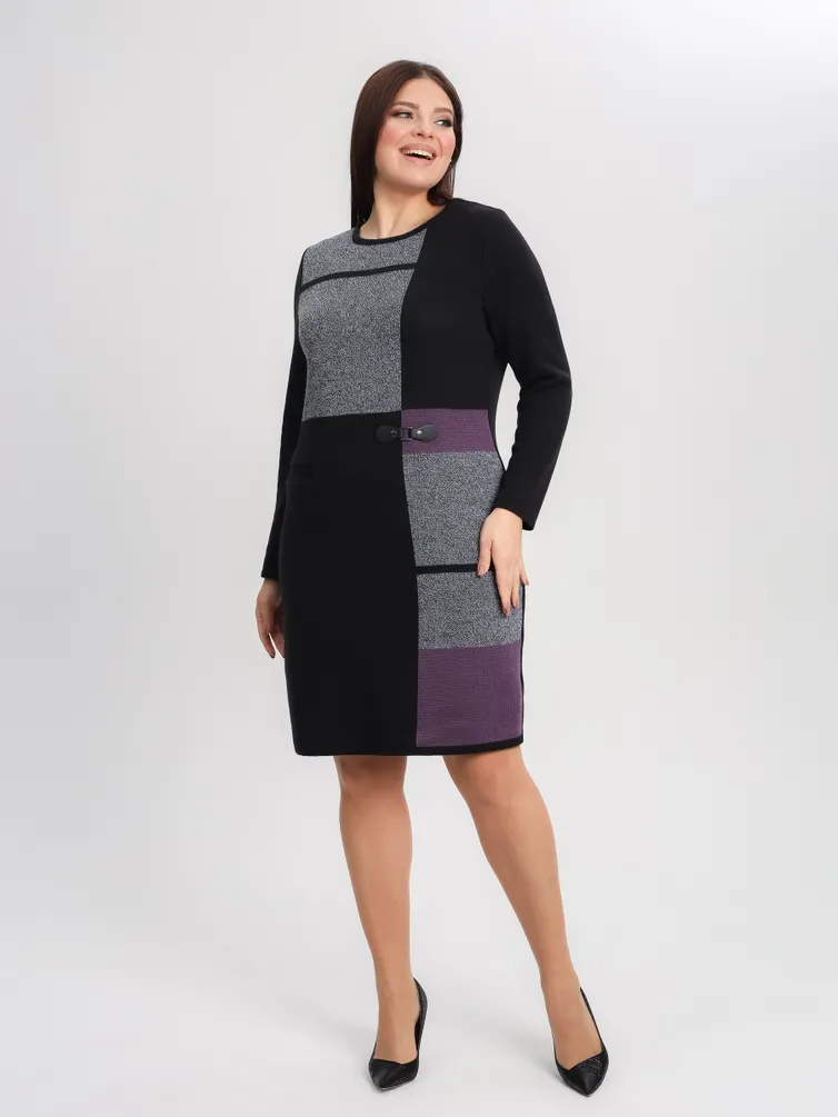 Dress BONADI #1901 baklazhan