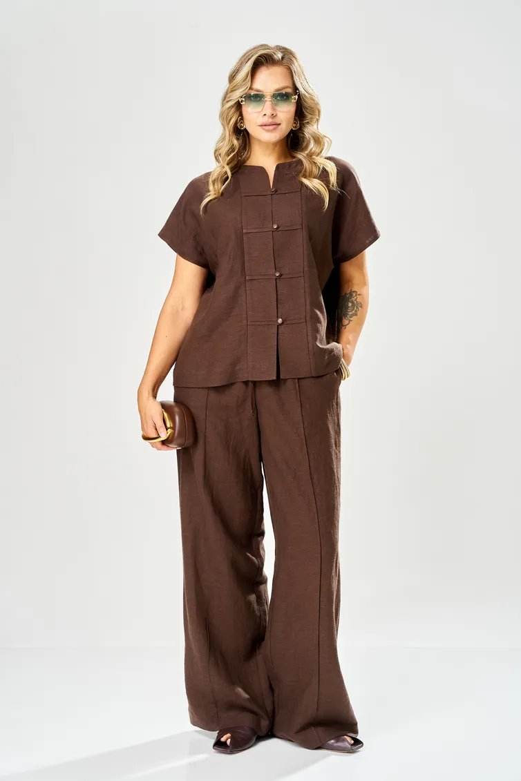 Suit Ava fashion #M-207 korichnevyj
