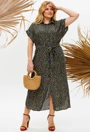 Sukienka Michel Chic #993/2 temno-sinij, zheltyj