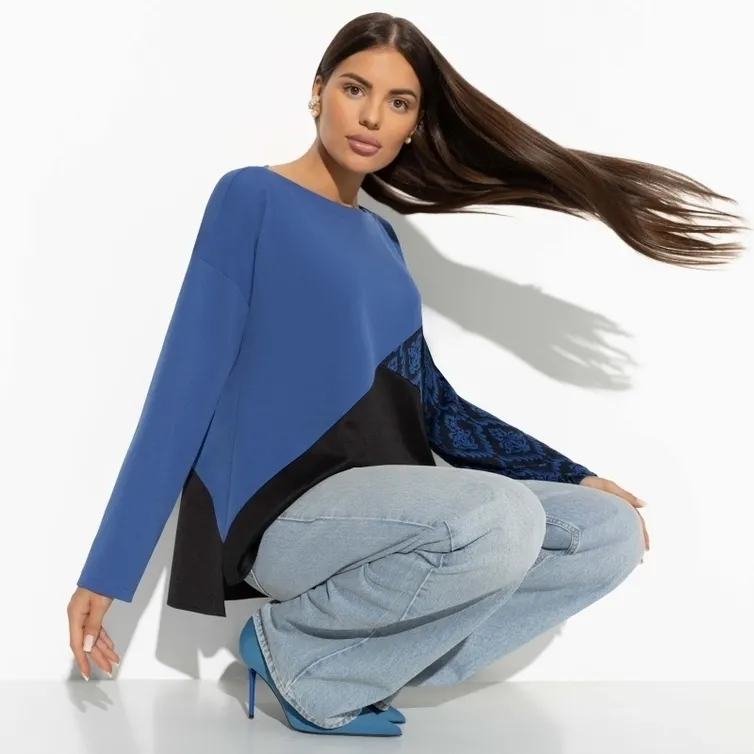 Tunika CHARUTTI #Geometriya stilya (blue fashion)