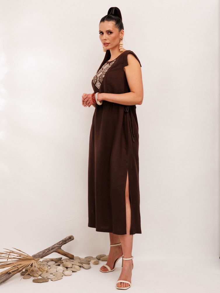 Sukienka Galean Style #894.2 korichnevyj