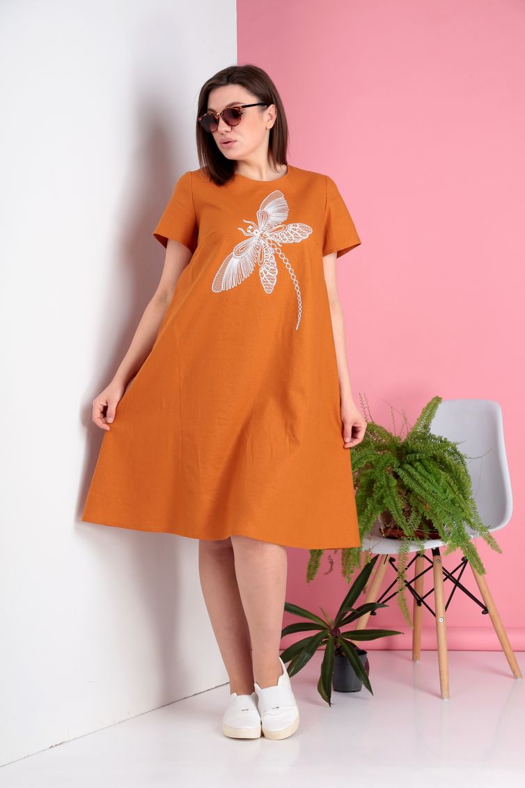 Dress Ivelta plus #1782 gorchica
