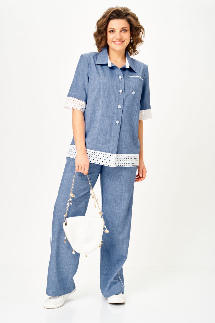 Костюм Vilena-fashion арт. 1156 голубой