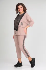 Garnitur Michel Chic #1329/1 pudra, chernyj