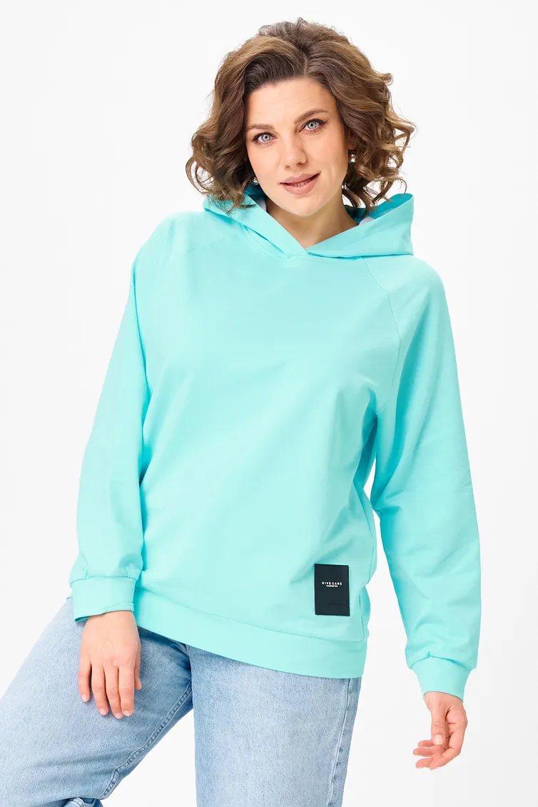 Hoodie Rumoda #2283 biryuzovyj