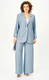 Костюм Michel Chic 1446 небесно-голубой в полоску