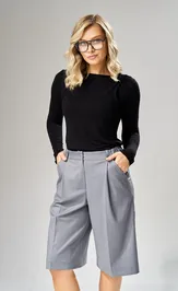 Trousers Ava fashion M-241 seryj