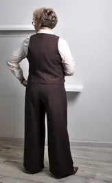 Waistcoat NOVITA 1482 korichnevyj