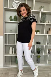 Bluzki, tuniki Rumoda #2135 (korotkij rukav) chernyj