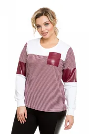 Bluza NOVITA #1119 bordovaya poloska
