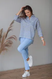 Trousers TOOK A LOOK & Angelika #RB-651 goluboj